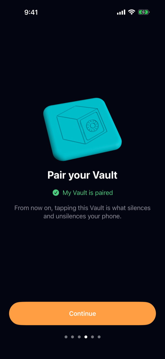 Vault paired confirmation